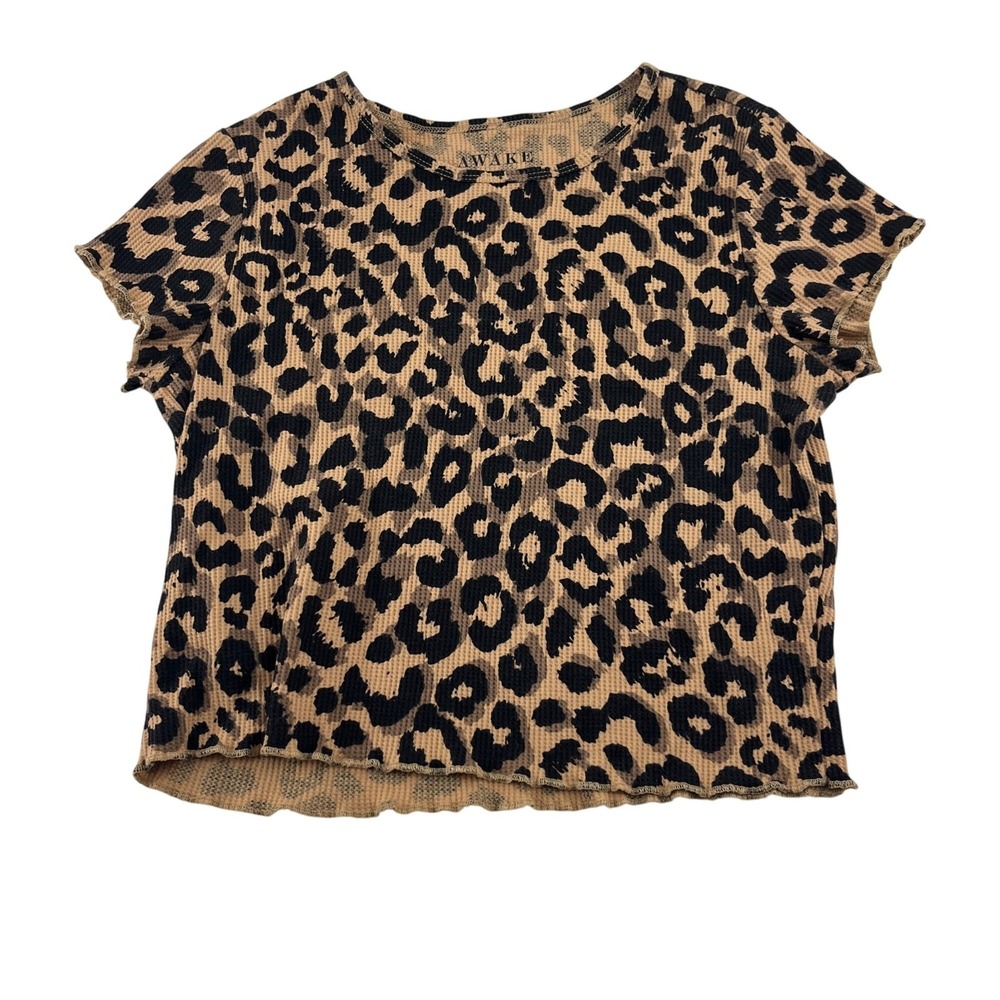 Awake Leopard Print Short Sleeve Top Large‎ thermal